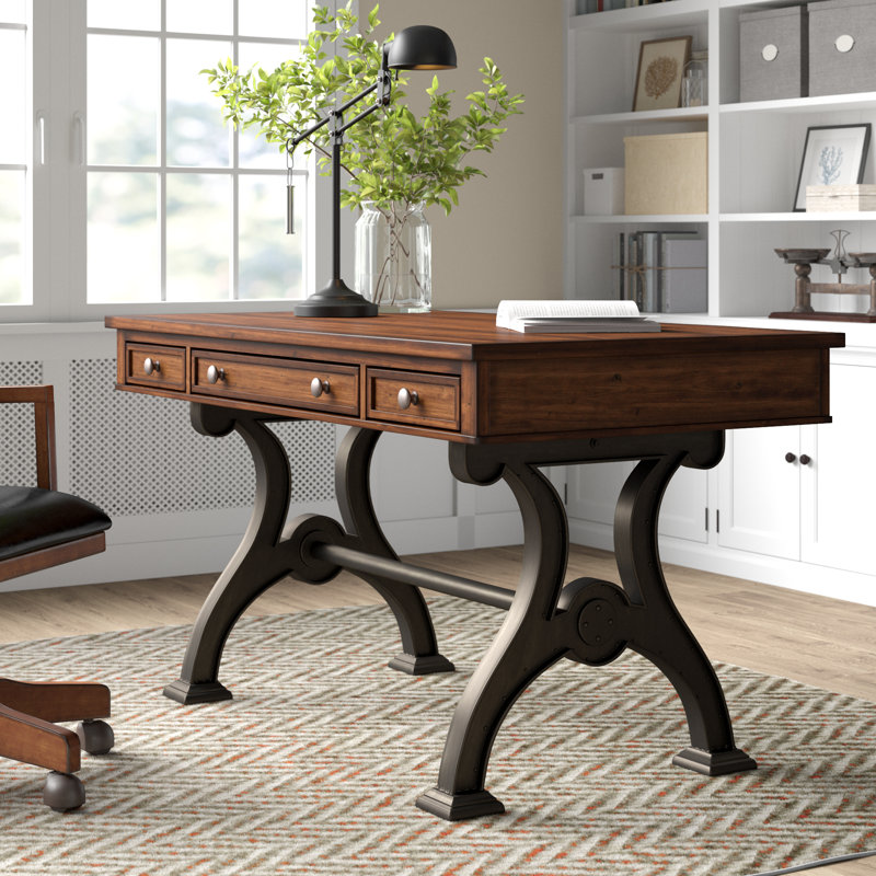 Hartford 3 Drawer Desk & Reviews Birch Lane